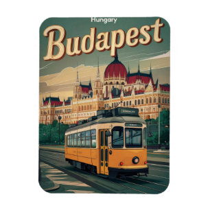 Reisekasse Budapest hungriges Vintages Parlament Magnet