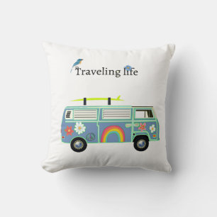Reiseleben Retro-Van-Roadtrip-Geschenk-Accessoire Kissen