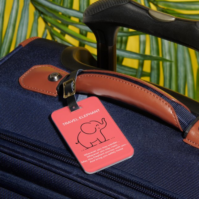 REISELEPHANT GEPÄCKANHÄNGER (Vorderseite Insitu 1)