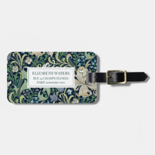 REISELUGGAGE TAG : WILLIAM MORRIS : FLORAL GEPÄCKANHÄNGER
