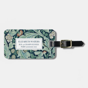 REISELUGGAGE TAG : WILLIAM MORRIS : FLORAL GEPÄCKANHÄNGER