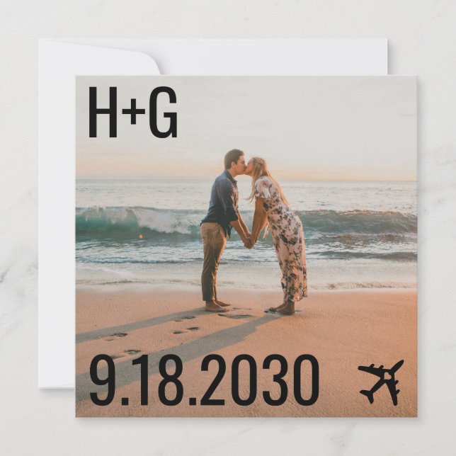 Reisemagazin Beach Hochzeit in Urlaubsort Foto Save The Date (Vorderseite)