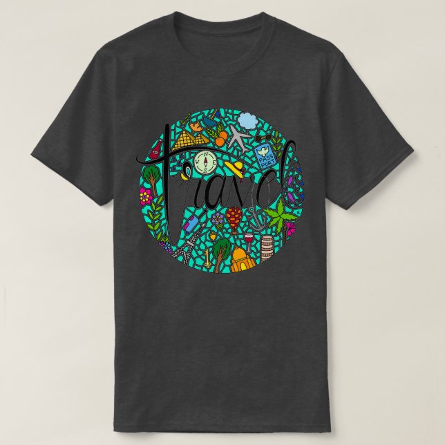 Reisemeldung Moderne Schrift T-Shirt (Design vorne)