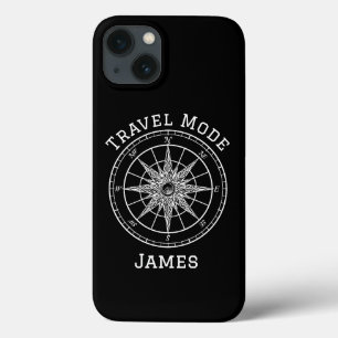 Reisemodus-Typografie, Vintage-Kompass, Minimalist Case-Mate iPhone Hülle