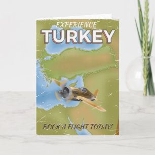 Reisemposter der Türkei Feiertagskarte