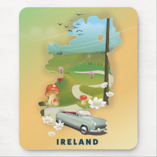 Reisemposter für Irland Mousepad