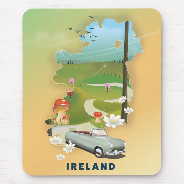 Reisemposter für Irland Mousepad (Vorne)