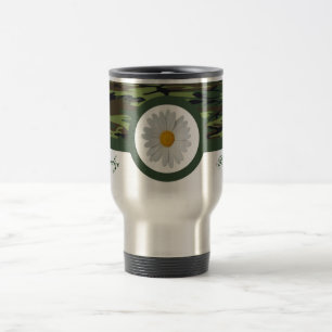 Reisemugge mit grüner Camouflage Reisebecher