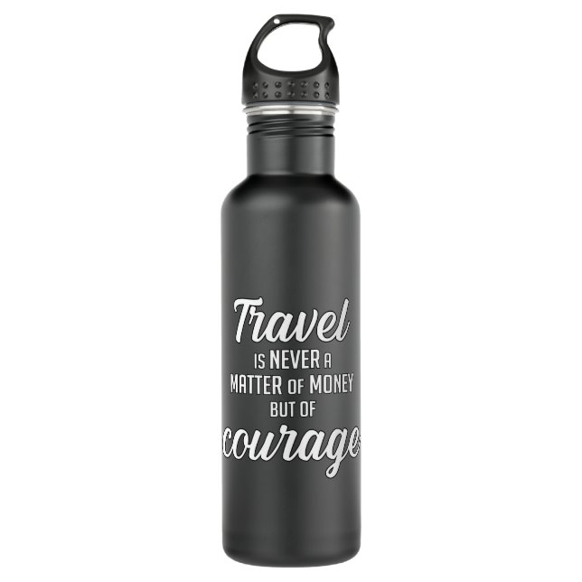Reisen Adventure Quotes Kostenvoranschlag Idee Edelstahlflasche (Vorderseite)