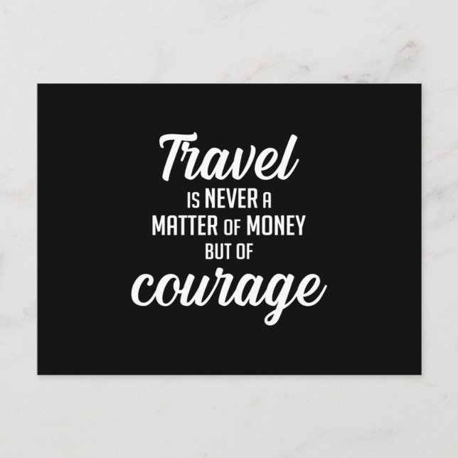 Reisen Adventure Quotes Kostenvoranschlag Idee Postkarte (Vorderseite)