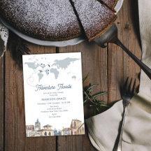 Reisen Adventure World Map Airplane Babydusche