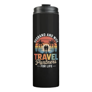 Reisen am Strand - Ehepartner Reisepartner Thermosbecher