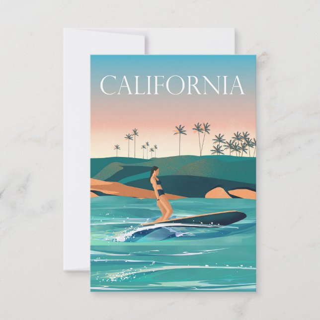 Reisen Art California Dankeskarte (Vorderseite)