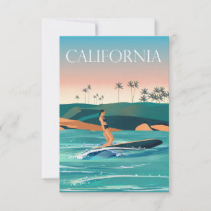 Reisen Art California Dankeskarte
