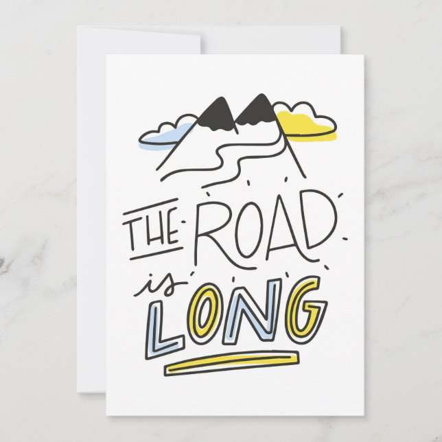 Reisen Art the Road ist lang Save The Date (Vorderseite)