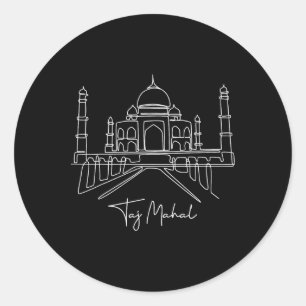 Reisen Asien Indien Taj Mahal Indische Familie Url Runder Aufkleber