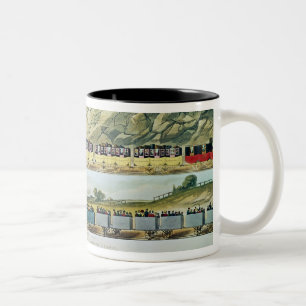 Reisen auf das Liverpool und das Manchester Zweifarbige Tasse