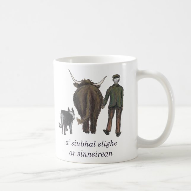 Reisen auf den Weg unserer Vorfahren in Gälisch Kaffeetasse (Rechts)