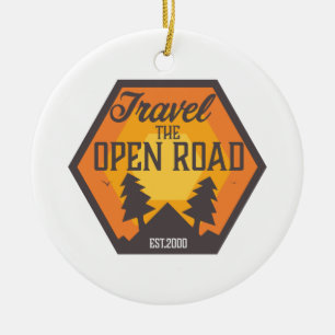 Reisen auf der Straße Keramik Ornament
