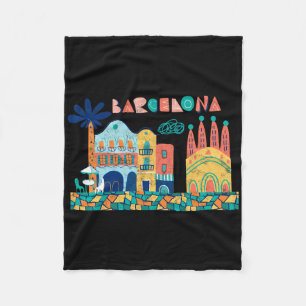 Reisen Barcelona Spanien Europa Spanischer Familie Fleecedecke
