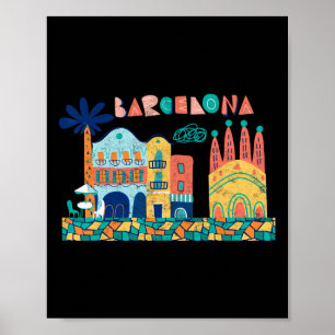 Reisen Barcelona Spanien Europa Spanischer Familie Poster