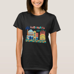 Reisen Barcelona Spanien Europa Spanischer Familie T-Shirt