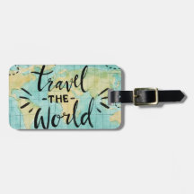 Reisen der WeltAquarell-Gepäckanhänger