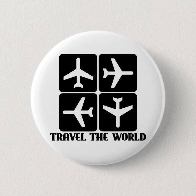 Reisen die Welt Button (Vorderseite)