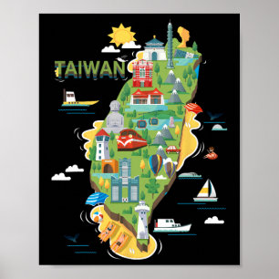 Reisen durch Asien Taiwan Taipei Familienurlaub S Poster