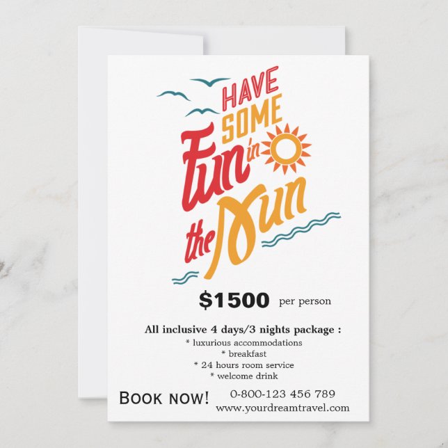 Reisen Einladung (Vorderseite)