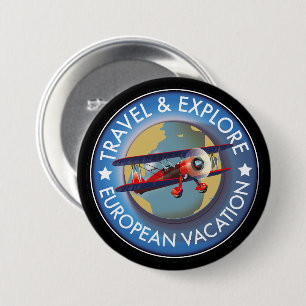 Reisen & Entdecken des europäischen Urlaubs Button
