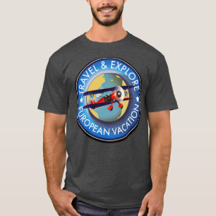 Reisen Erkunden des europäischen Urlaubs T-Shirt
