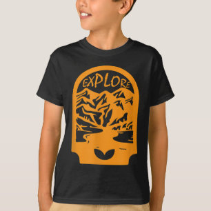 Reisen Erkundung Mountain Graphic Lässig Camping B T-Shirt