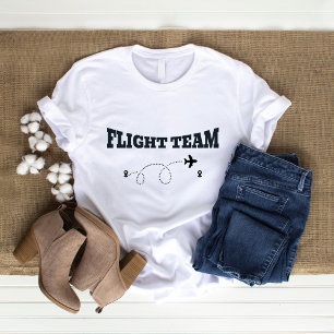 Reisen Familie Urlaub Black Flight Team Flugzeug T-Shirt