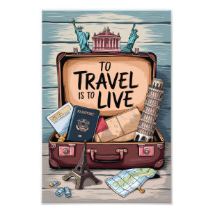 Reisen heißt leben fotodruck