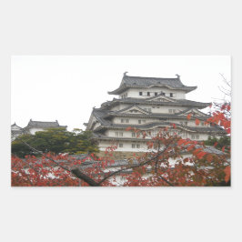 Reisen Himeji Schloss Rechteckiger Aufkleber