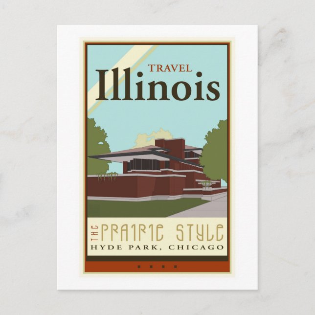 Reisen Illinois Postkarte (Vorderseite)