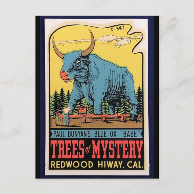 Reisen im Jahrgang - California Trees of Mystery Postkarte (Vorderseite)