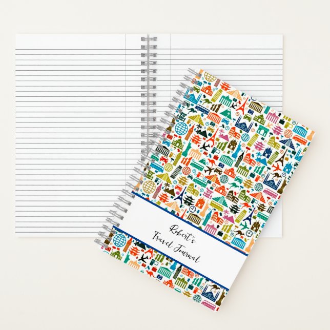 Reisen in die personalisierte Zeitschrift der Welt Notizbuch (Innen)