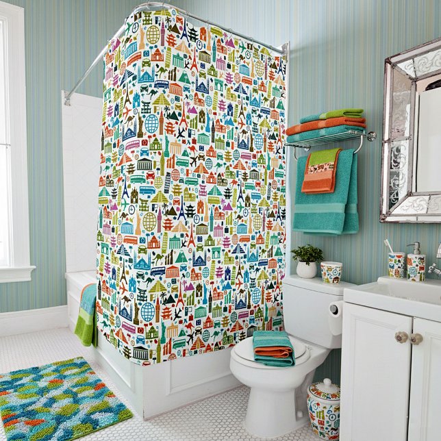 Reisen in die Welt Duschvorhang (Von Creator hochgeladen)