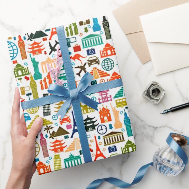 Reisen in die Welt Geschenkpapier (Schenken)