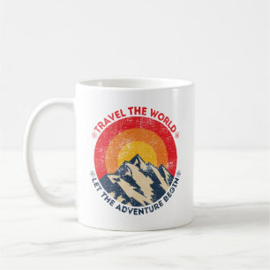 Reisen in die Welt ließ das Abenteuer beginnt Reis Kaffeetasse