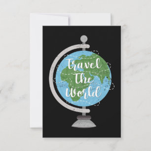 Reisen in die Welt RSVP Karte