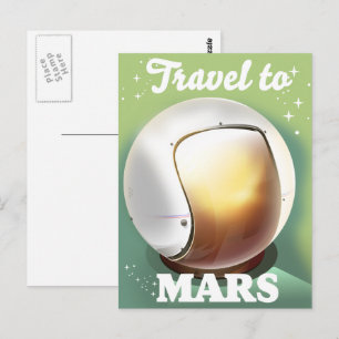 Reisen in Mars Postkarte