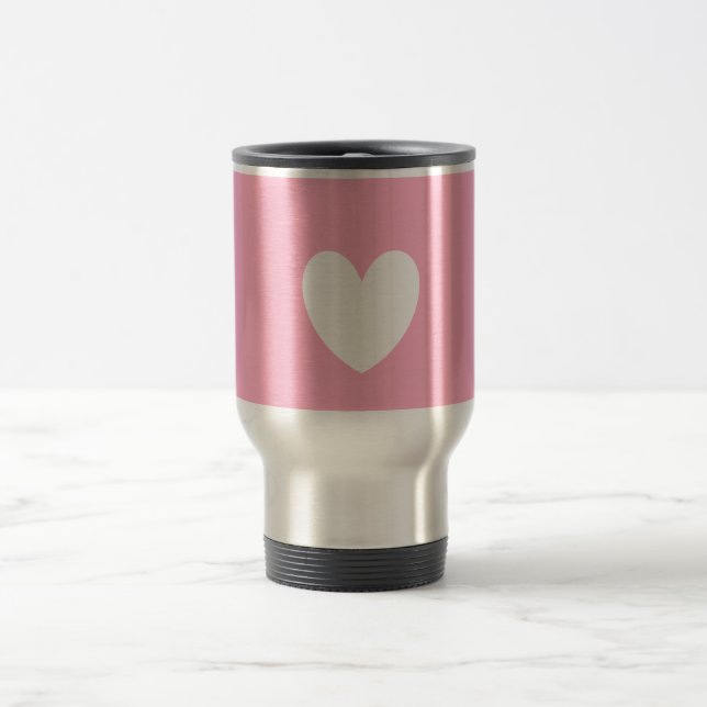 Reisen ins weiße Herz/Tasse Reisebecher (Mittel)