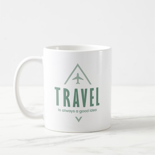 Reisen ist immer eine gute Idee, Erlebnissucher Kaffeetasse (Links)