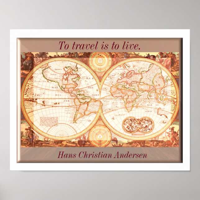 Reisen ist live - Art Print Poster (Vorne)