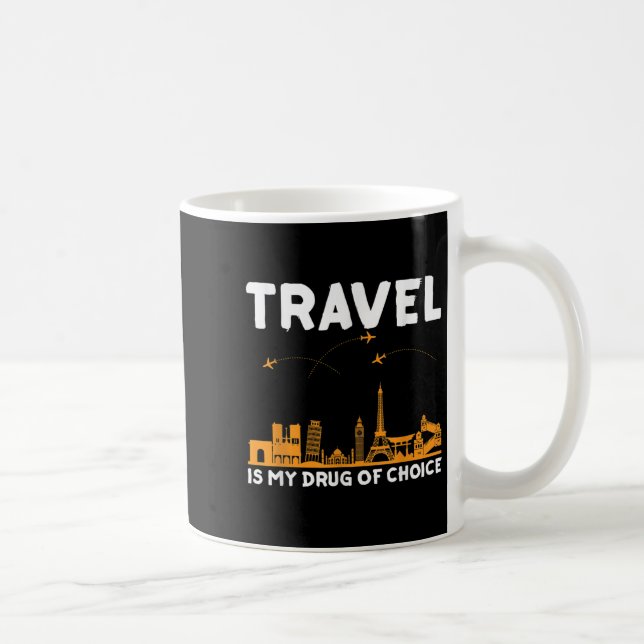 Reisen ist meine Droge der Wahl Männer Frauen Aben Kaffeetasse (Rechts)
