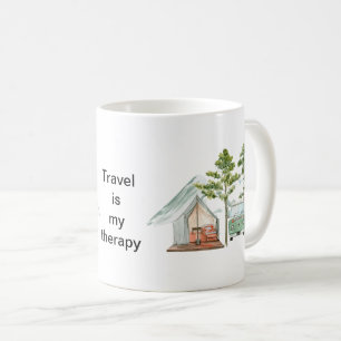 Reisen ist meine Therapie, Tasse für einen Reisend