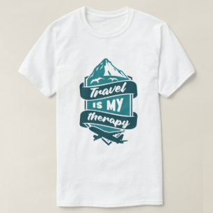 Reisen ist meine Therapie Wanderlust Grafik T-Shir T-Shirt